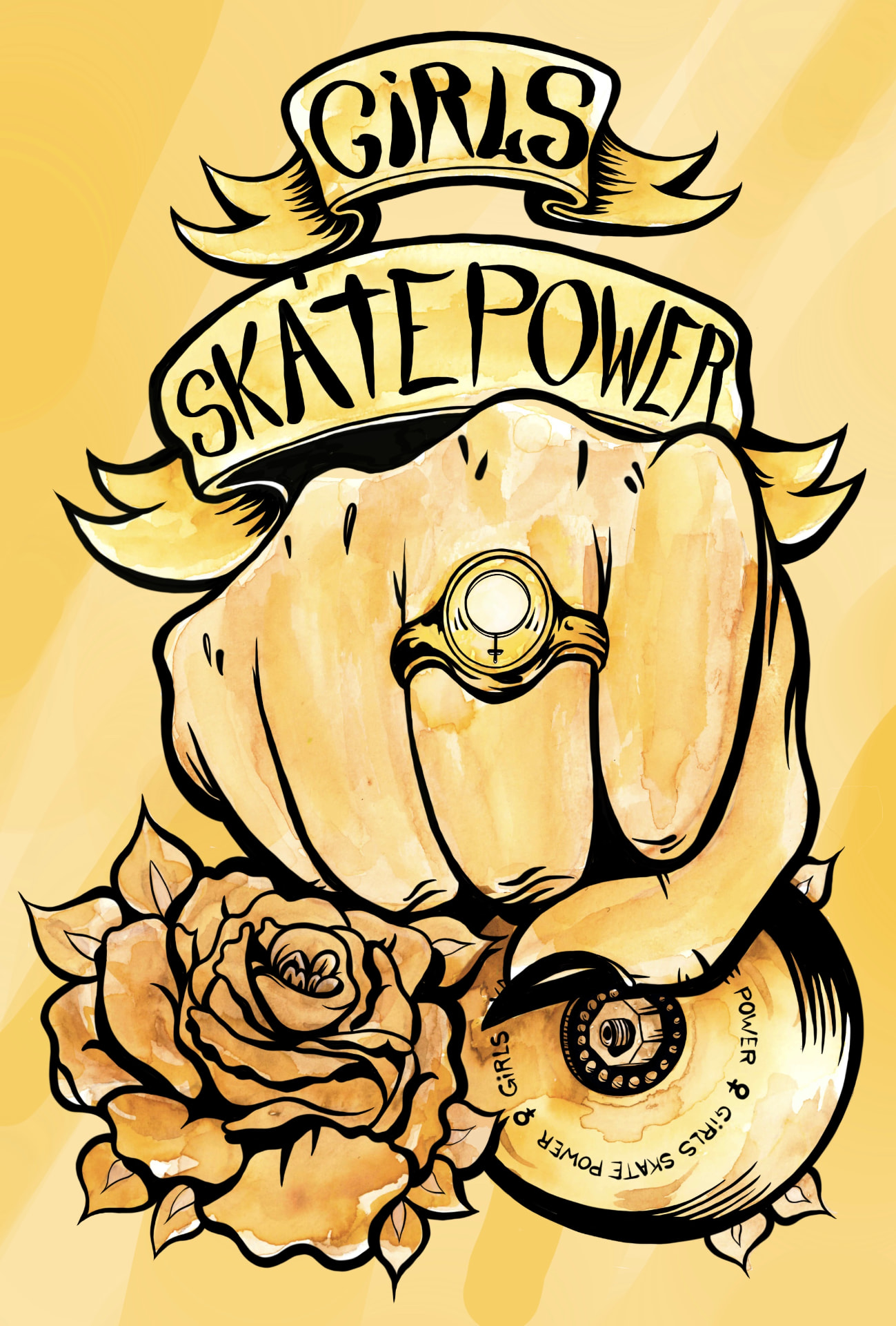 Ilustração — Girls Skatepower